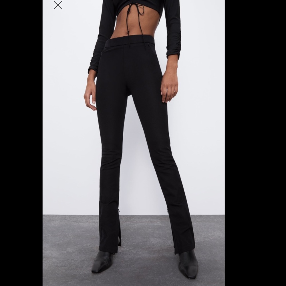 Zara Power Stretch Zip Leggings